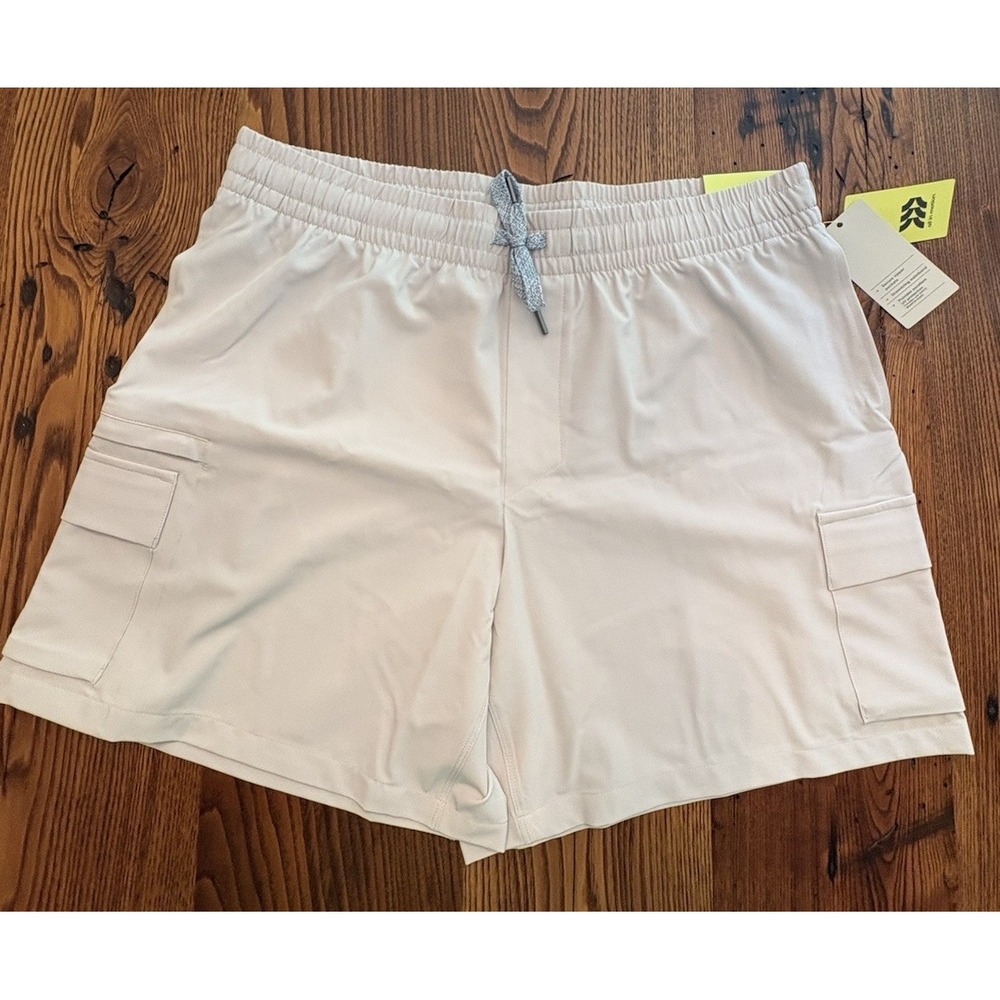All In Motion Men's 7" Cargo Shorts Gray Quick Dry Golf Activewear L  NWT